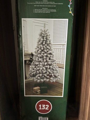 7ft flocked fir christmas - 7ft,