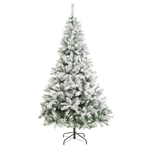 Snowy christmas tree 7ft - snowy, full